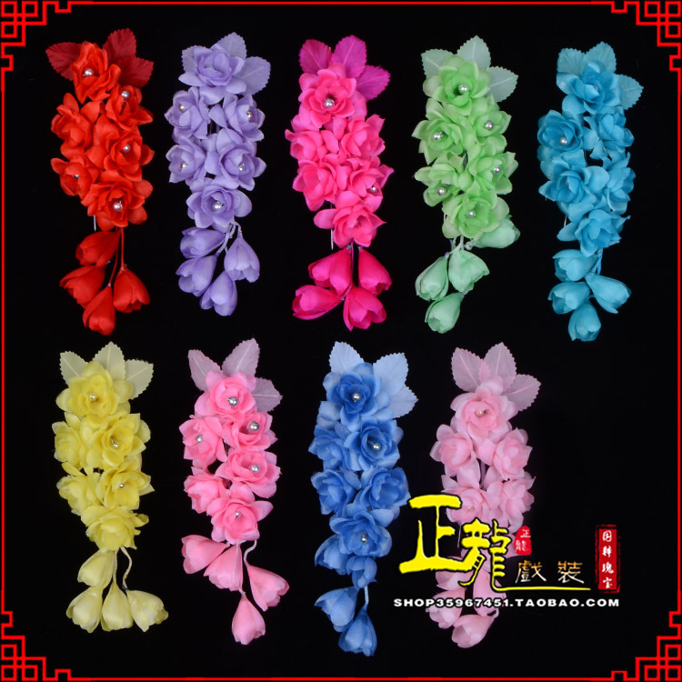 阳新鬓花头饰小花头花 真丝绢花